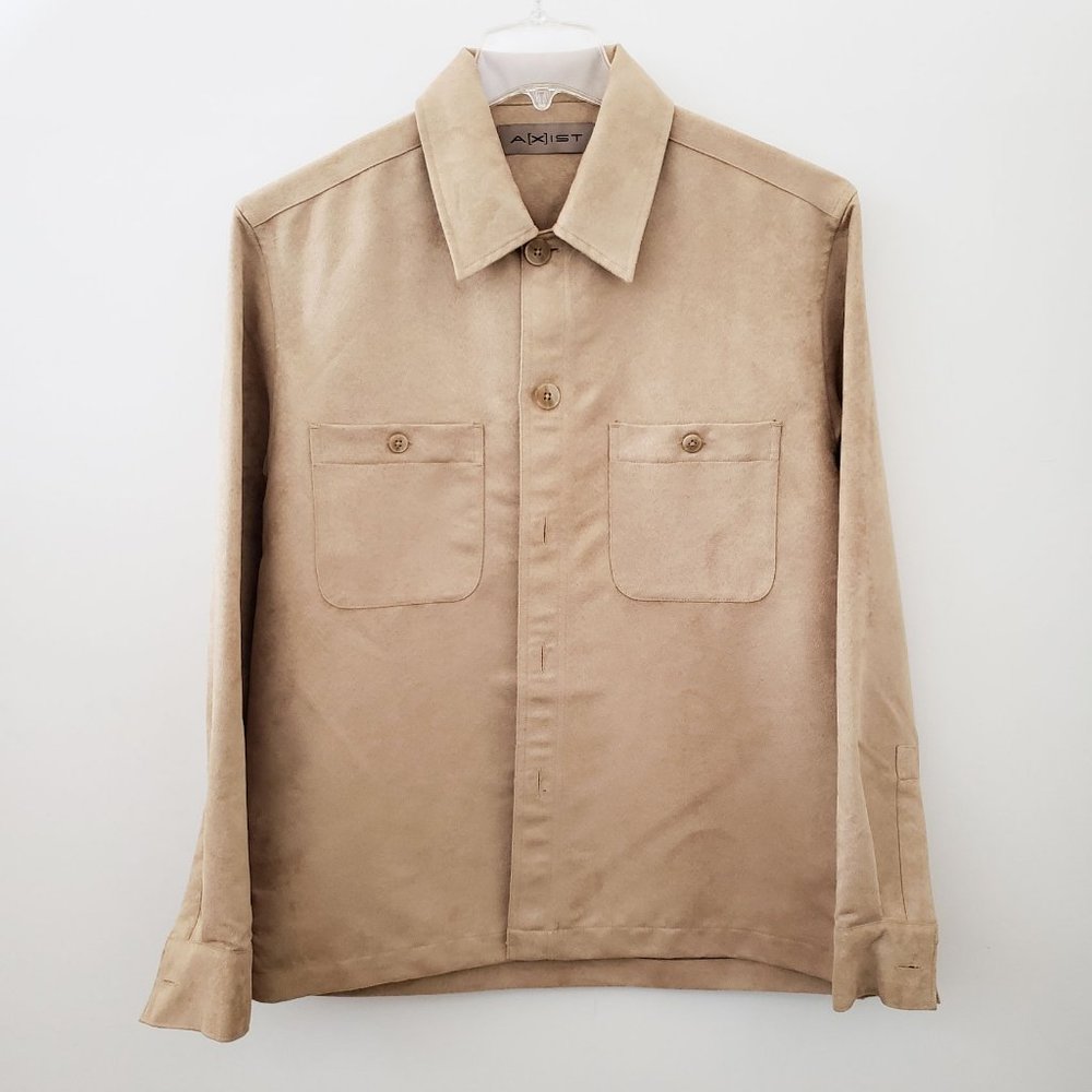 Axist Men's Chamois Color Long Sleeve Casual Shirt Jacket RN 68924 Size S/P